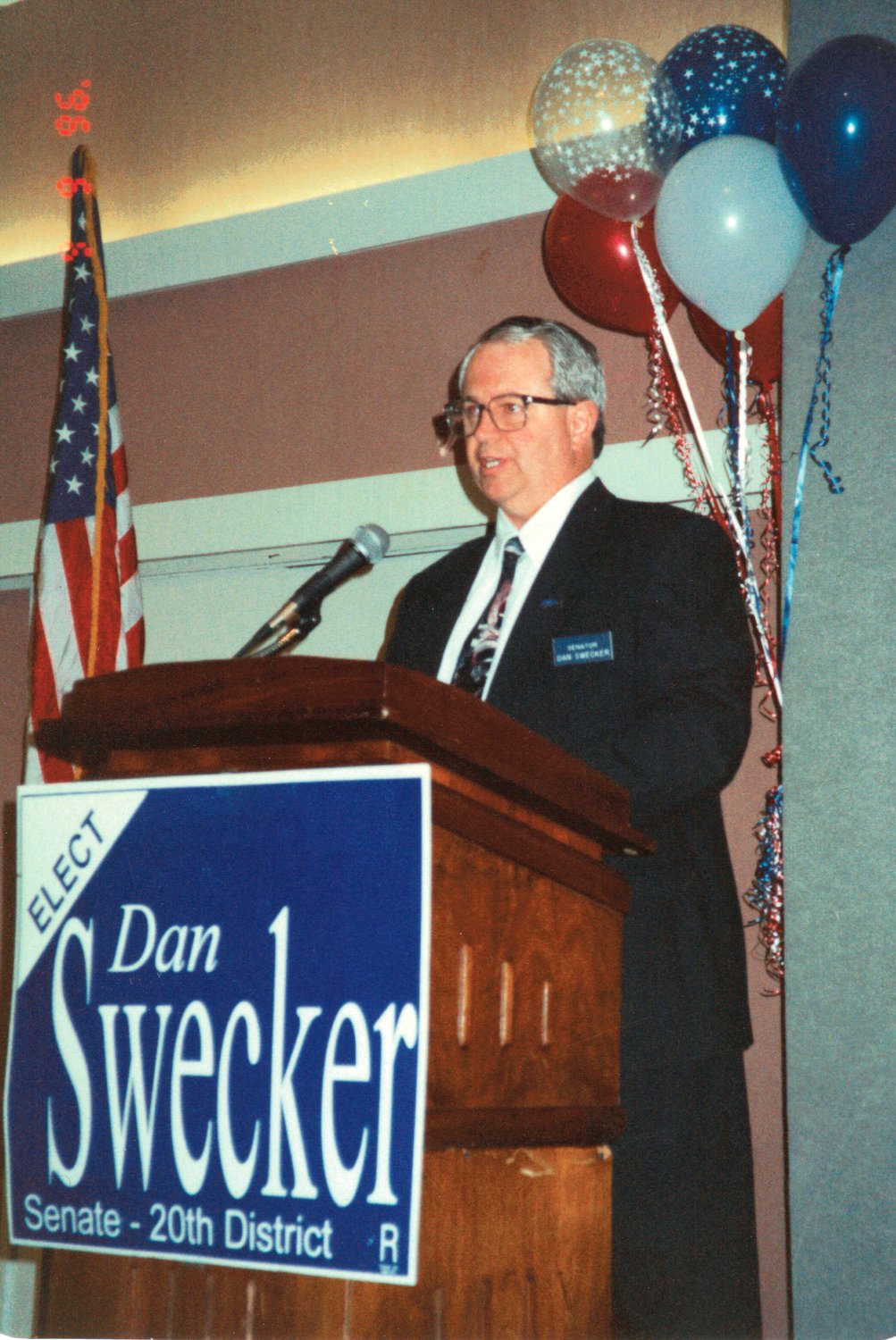 Dan Swecker is pictured campaigning in this photograph provided by his family.